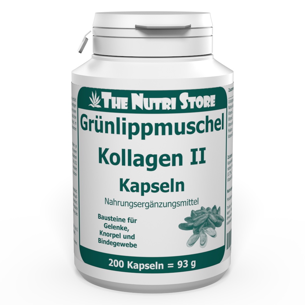 Grünlippmuschel Kollagen II Kapseln 200 Stk.