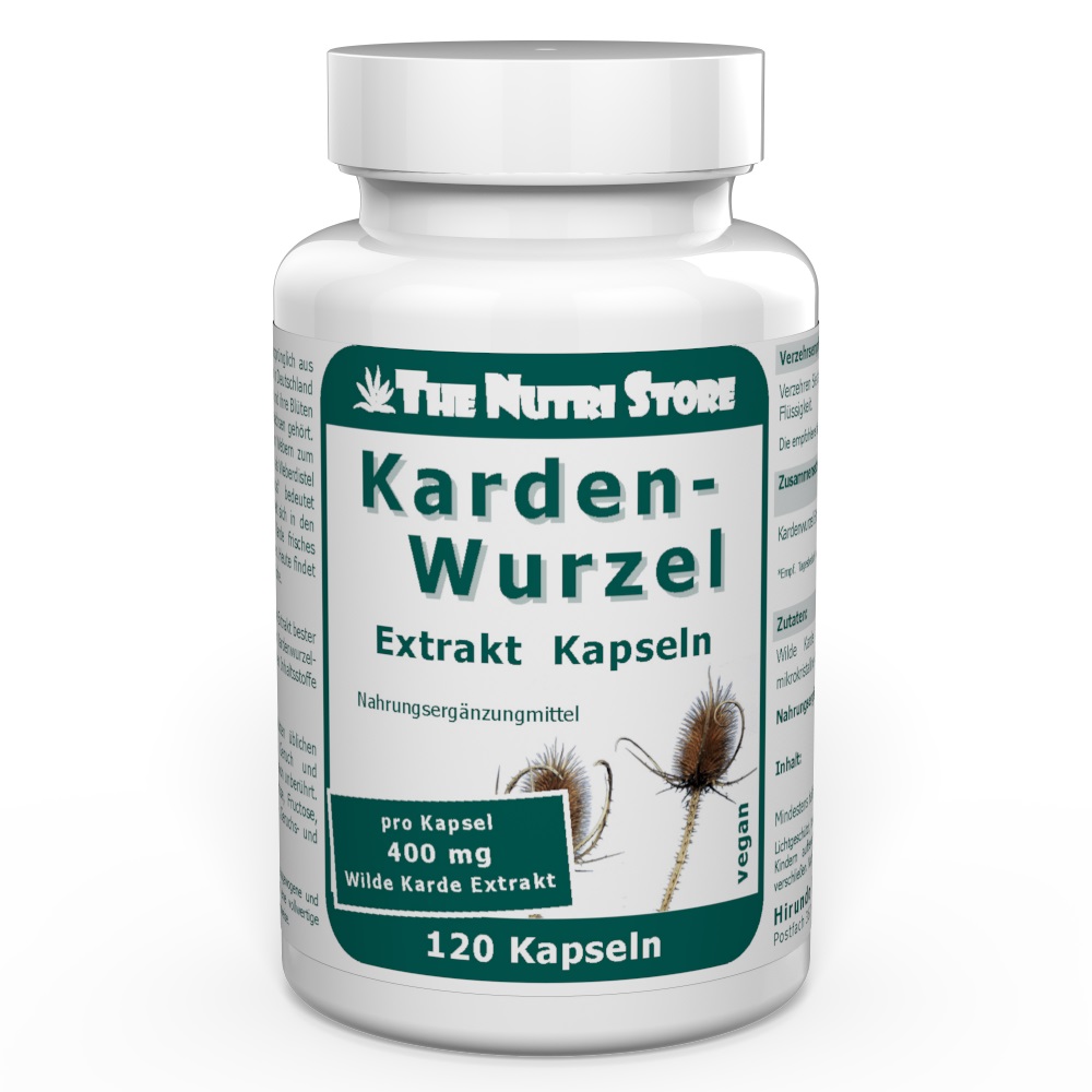 Kardenwurzel 400 mg Extrakt vegane Kapseln 120 Stk