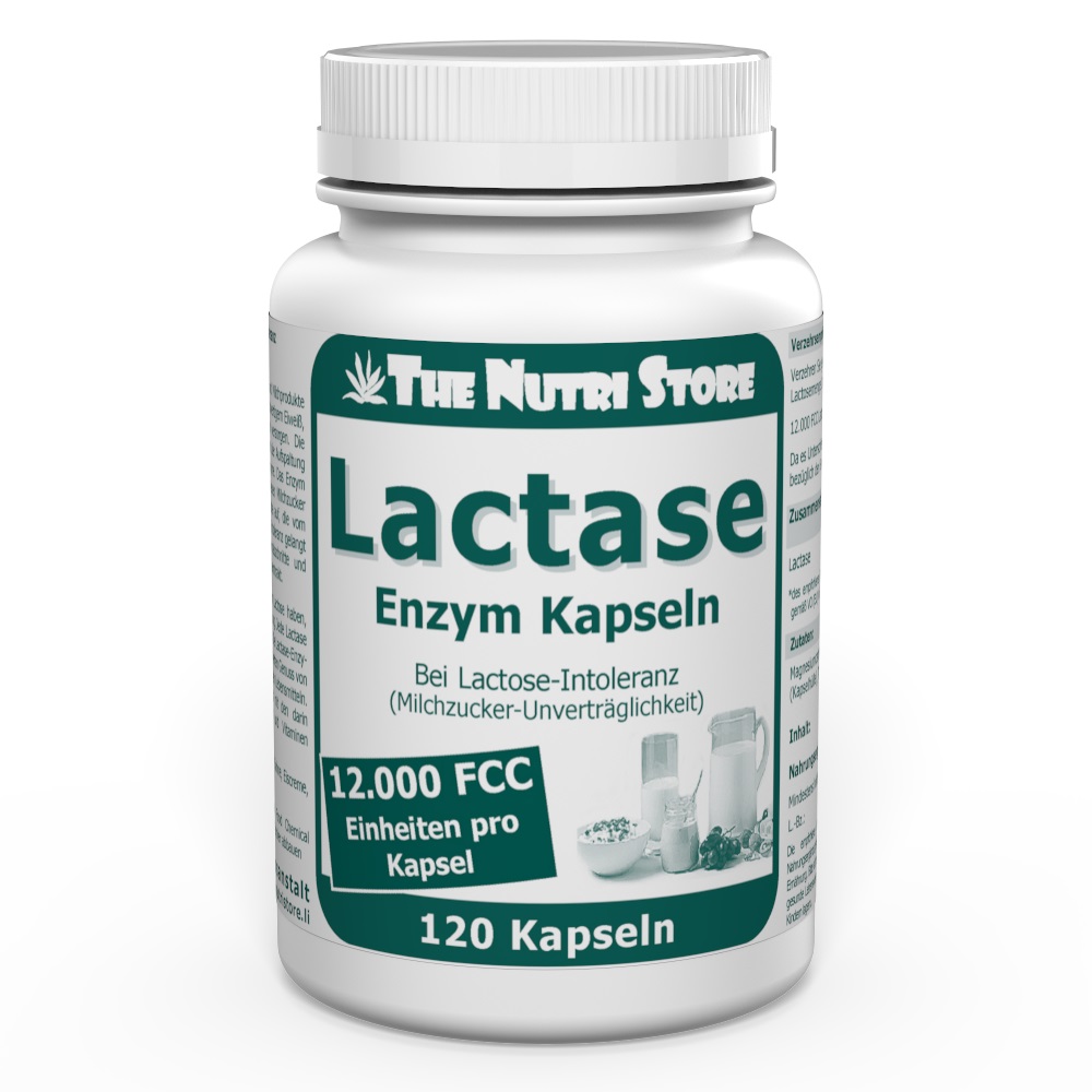 Lactase 12.000 FCC Enzym Kapseln 120 Stk