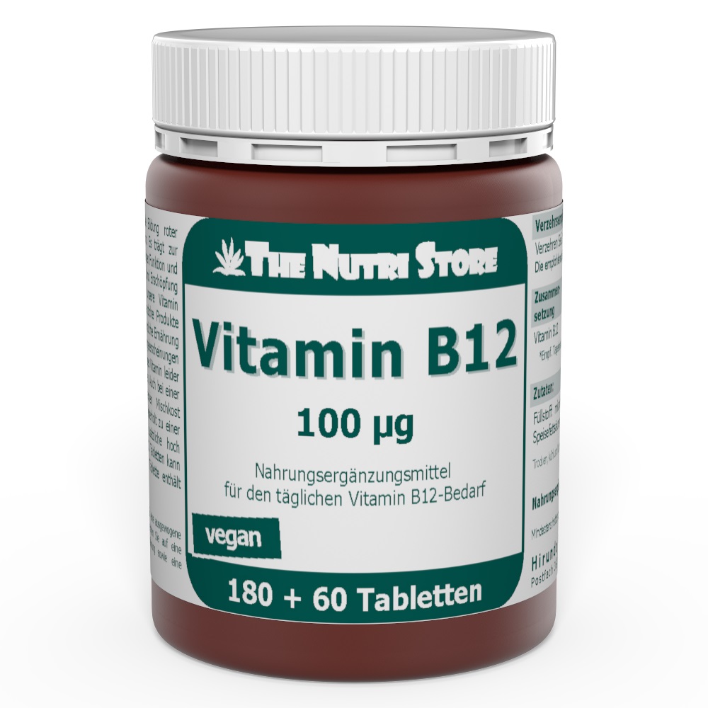 Vitamin B12 100 µg vegane Tabletten 180 + 60 Stk.
