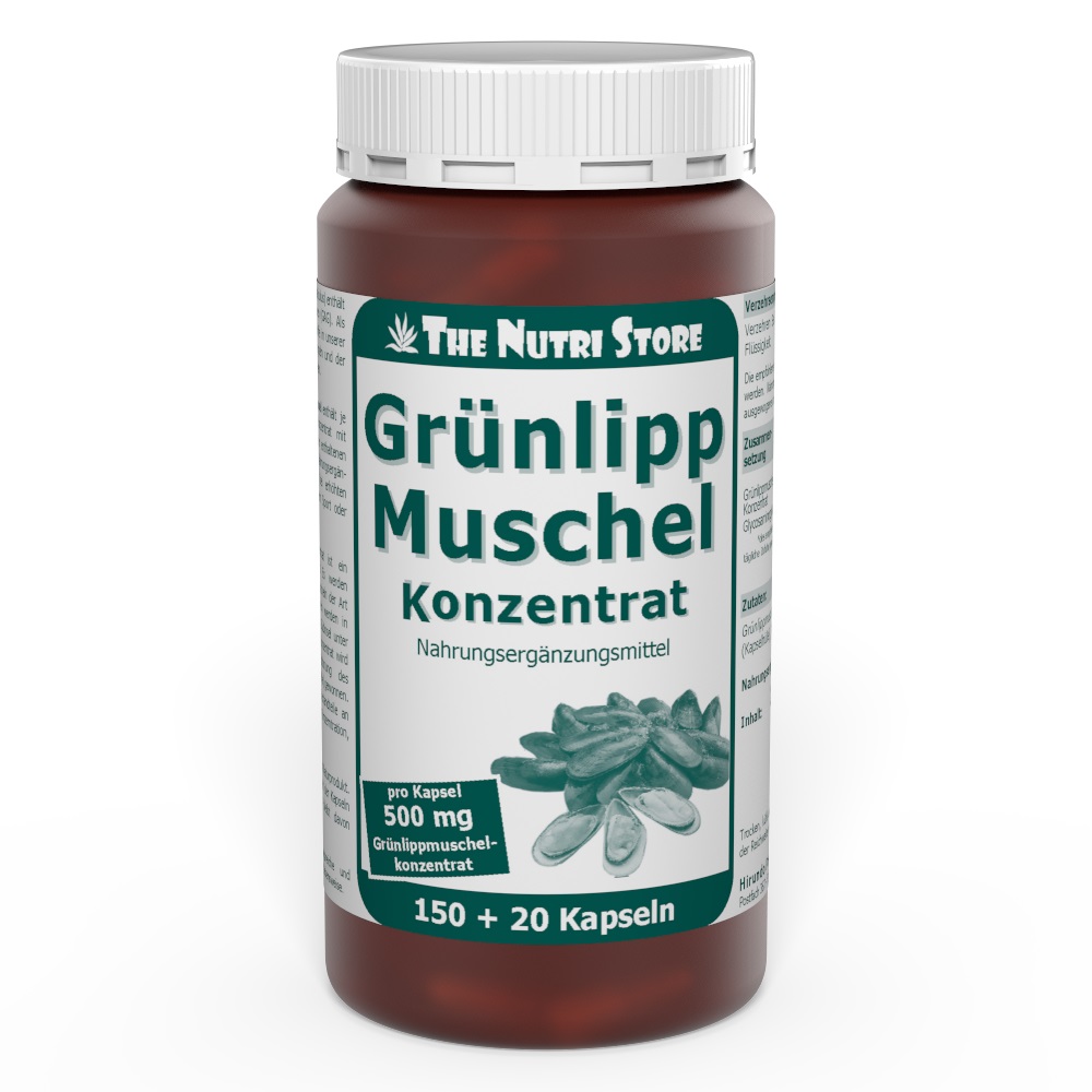 Grünlippmuschel 500 mg Konzentrat Kapseln 150+20 Stk.