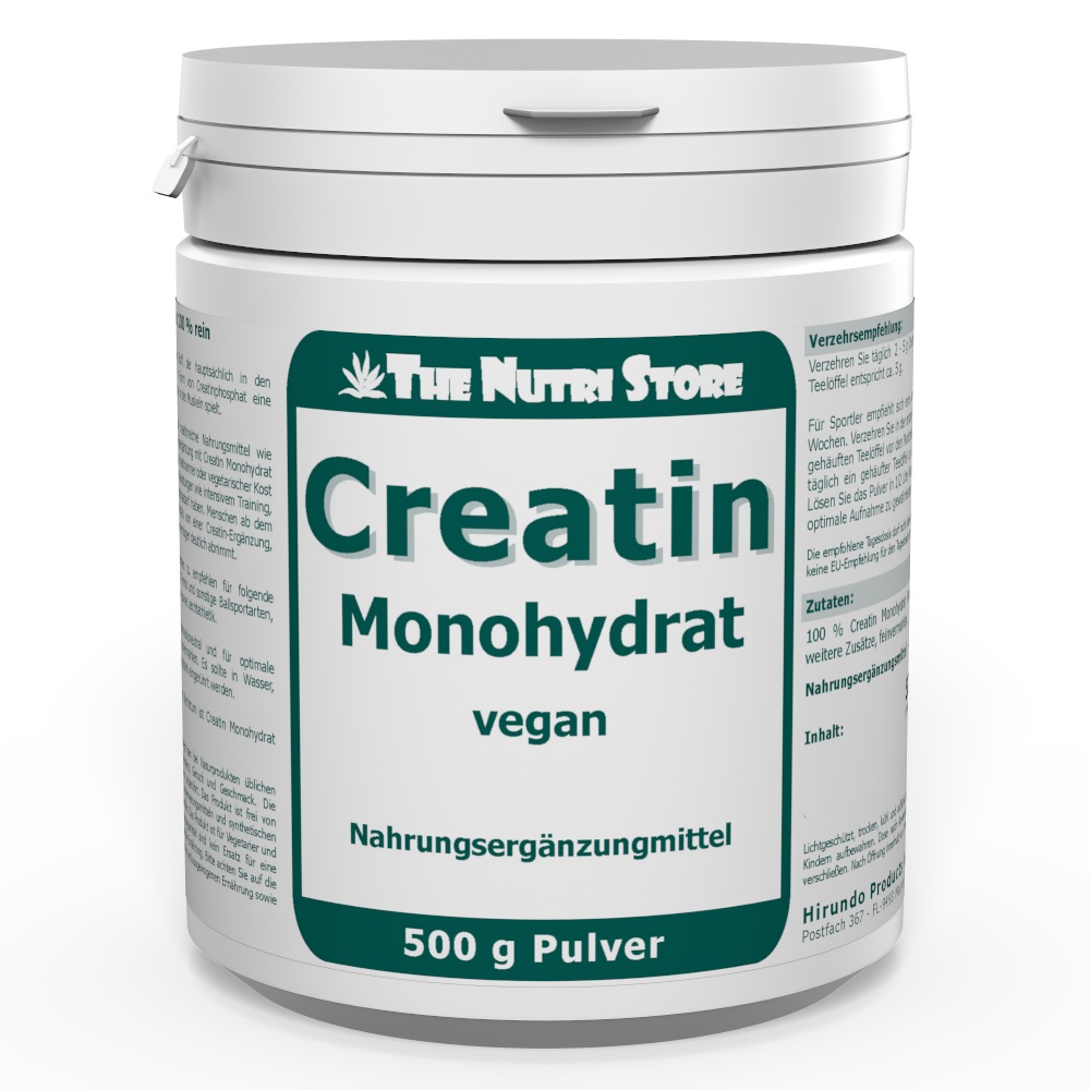 Creatin Monohydrat 100 % rein Pulver 500 g