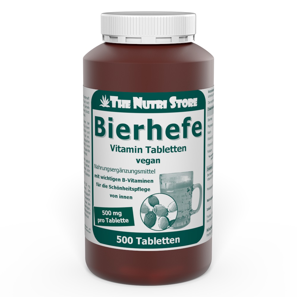 Bierhefe 500 mg vegane Vitamin Tabletten 500 Stk.
