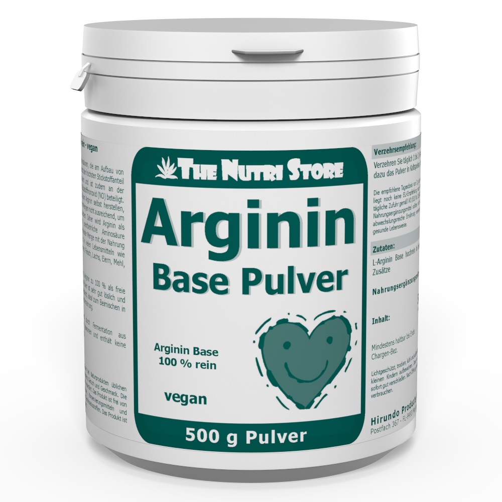 Arginin Base Pulver 500 g ohne weitere Zusätze