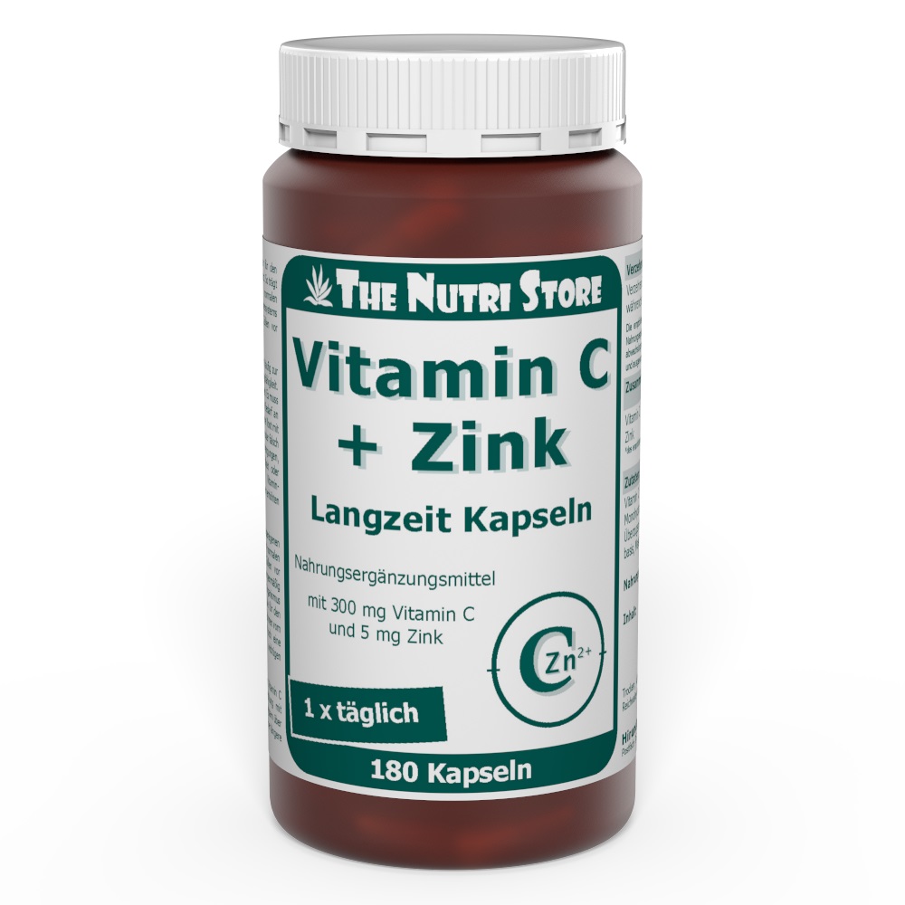 Vitamin C 300 + Zink 5 Langzeit Kapseln 180 Stk.