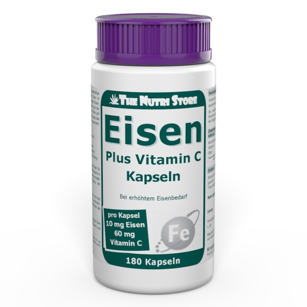 Eisen 10 mg + Vitamin C 60 mg Kapseln 180 Stk.