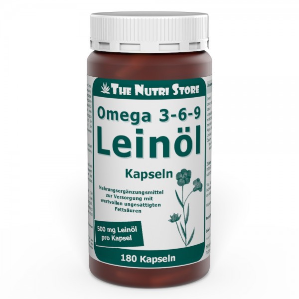 Omega-3-6-9 Leinöl 500 mg Kapseln 180 Stk.
