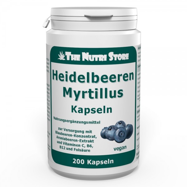 Heidelbeer Myrtillus vegane Kapseln 200 Stk.
