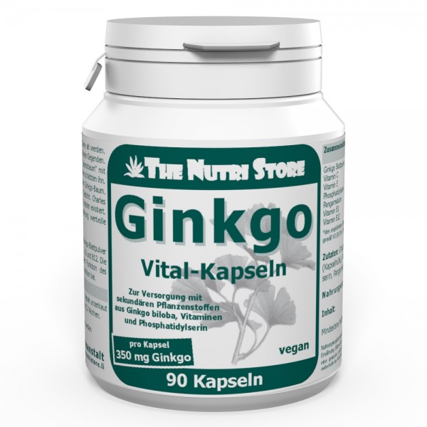 Ginkgo biloba 350 mg vegane Kapseln 90 Stk.