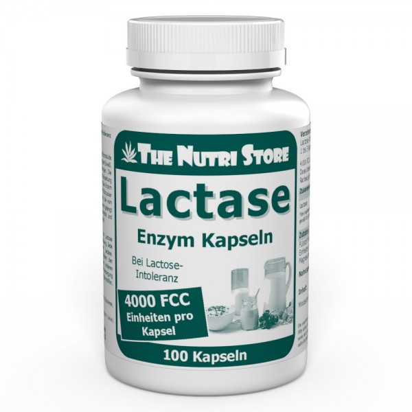 Lactase 4.000 FCC Enzym Kapseln 100 Stk. bei Lactose-Intoleranz