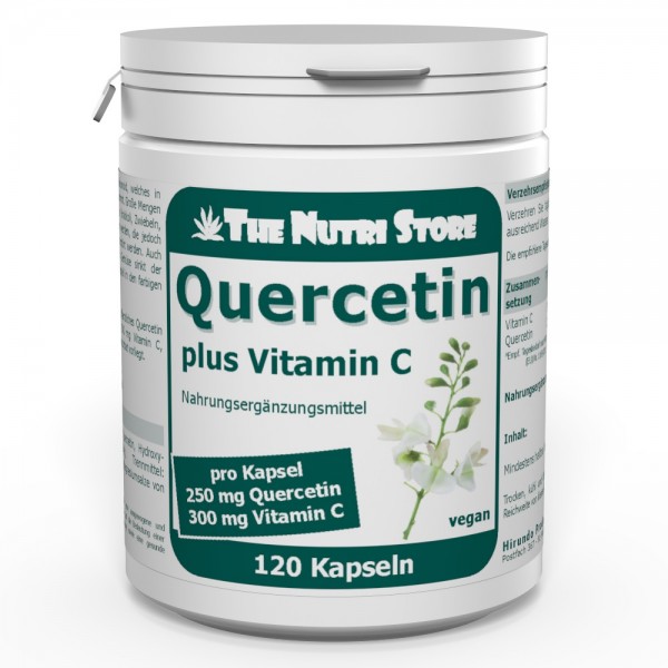 Quercetin 250 mg + Vitamin C 300 mg Kapseln 120 St