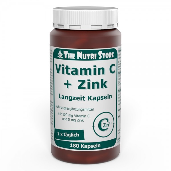 Vitamin C + Zink Langzeit-Kapseln 180 Stk.